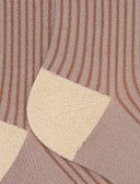 Kurze Damensocken, braun, Twin-Rib, mit Glitzereffekt