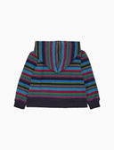 Sudadera infantil con capucha de forro polar azul con rayas Multicolor