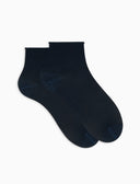 Calze cortissime donna lurex blu oltremare tinta unita - Gallo 1927 - Official Online Shop