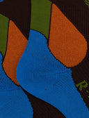 Calze lunghe da sci unisex marrone fantasia chevron - Gallo 1927 - Official Online Shop