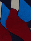 Calze lunghe da sci unisex blu fantasia chevron - Gallo 1927 - Official Online Shop