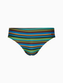 Costume slip uomo righe multicolor verde - Gallo 1927 - Official Online Shop
