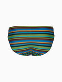 Costume slip uomo righe multicolor verde - Gallo 1927 - Official Online Shop