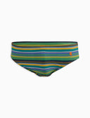 Costume slip uomo righe multicolor verde - Gallo 1927 - Official Online Shop