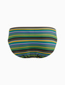 Costume slip uomo righe multicolor verde - Gallo 1927 - Official Online Shop