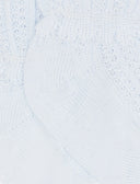 Calze corte bambino cotone risvolto e cappette a righe verticali azzurro - Gallo 1927 - Official Online Shop