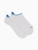 Sneakers uomo cotone leggero bianche tinta unita