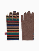 Guanti uomo pile beige righe multicolor - Gallo 1927 - Official Online Shop