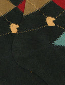 Calze lunghe uomo cotone verde fantasia intarsio - Gallo 1927 - Official Online Shop