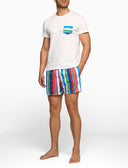 T-shirt uomo cotone tinta unita e taschino multicolor bianco - Gallo 1927 - Official Online Shop