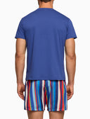 T-shirt uomo cotone tinta unita e taschino multicolor blu - Gallo 1927 - Official Online Shop