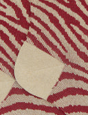 Calze corte donna cotone fantasia zebrato lurex rosso - Gallo 1927 - Official Online Shop