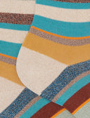 Calze corte donna cotone beige righe multicolor effetto scintillante - Gallo 1927 - Official Online Shop