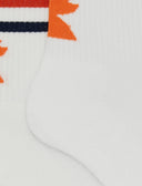 Calze corte uomo spugna di cotone e fascia righe multicolor bianco - Gallo 1927 - Official Online Shop