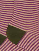Women's short beige warm cotton and glitter socks with Windsor stripes