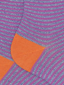 Calze corte donna cotone azzurro righe windsor effetto scintillante - Gallo 1927 - Official Online Shop