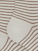 Calze lunghe donna angora bianco righine bicolore - Gallo 1927 - Official Online Shop