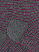 Calze lunghe donna angora grigio righine bicolore - Gallo 1927 - Official Online Shop