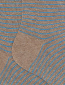 Calze lunghe donna angora marrone righine bicolore - Gallo 1927 - Official Online Shop