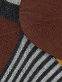 Men's grey light cotton sneakers with multicoloured and Windsor stripes