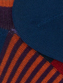 Sneakers uomo cotone viola righe multicolor e windsor - Gallo 1927 - Official Online Shop