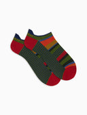 Sneakers uomo cotone verde righe multicolor e windsor - Gallo 1927 - Official Online Shop