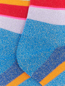 Calze corte bambino cotone egeo righe multicolor lurex e fluo - Gallo 1927 - Official Online Shop