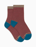 Calze corte bambino cotone beige righe windsor effetto scintillante - Gallo 1927 - Official Online Shop