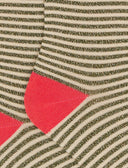 Calze corte bambino cotone e lurex verde muschio righe windsor - Gallo 1927 - Official Online Shop