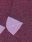 Calcetines cortos infantiles de algodón cálido azul con efecto brillante y rayas Windsor