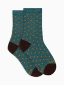 Calze corte bambino cotone verde fantasia pois effetto scintillante - Gallo 1927 - Official Online Shop