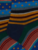 Calze lunghe bambino cotone blu fantasia mix righe e pois - Gallo 1927 - Official Online Shop