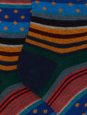Calze corte bambino cotone blu fantasia mix righe e pois - Gallo 1927 - Official Online Shop