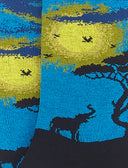 Calze lunghe uomo cotone leggero blu fantasia savana - Gallo 1927 - Official Online Shop