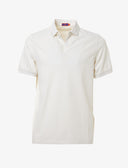 Polo uomo maniche corte cotone bianco latte tinta unita - Gallo 1927 - Official Online Shop
