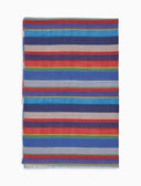 Sciarpa unisex cotone, viscosa e lino righe multicolor blu - Gallo 1927 - Official Online Shop