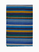 Sciarpa unisex cotone, viscosa e lino righe multicolor blu - Gallo 1927 - Official Online Shop