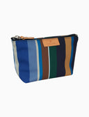 Mini trousse trapezio unisex righe multicolor blu - Gallo 1927 - Official Online Shop