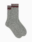 Calze corte unisex cotone lavorazione rombi su rovescio tinta unita grigio - Gallo 1927 - Official Online Shop