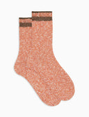 Calze corte unisex cotone lavorazione rombi su rovescio tinta unita arancio - Gallo 1927 - Official Online Shop