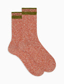Calze corte unisex cotone lavorazione rombi su rovescio tinta unita arancio - Gallo 1927 - Official Online Shop