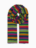 Sciarpa leggera unisex blu righe multicolor - Gallo 1927 - Official Online Shop