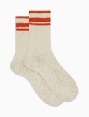 Calze corte unisex cotone a costa tinta unita beige - Gallo 1927 - Official Online Shop