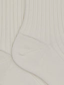 Calze corte unisex cotone twin rib e scritta gallo in punta tinta unita bianco - Gallo 1927 - Official Online Shop