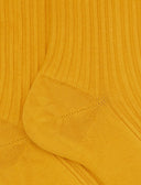 Calze corte unisex cotone twin rib e scritta gallo in punta tinta unita giallo - Gallo 1927 - Official Online Shop