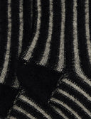 Calze corte donna poliammide e cotone nero con righe verticali effetto scintillante - Gallo 1927 - Official Online Shop