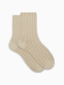 Calze corte donna poliammide e cotone bianco con righe verticali effetto scintillante - Gallo 1927 - Official Online Shop