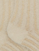 Calze corte donna poliammide e cotone bianco con righe verticali effetto scintillante - Gallo 1927 - Official Online Shop