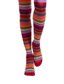 Parigina donna cotone bordò righe multicolor - Gallo 1927 - Official Online Shop