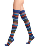 Parigina donna cotone blu righe multicolor - Gallo 1927 - Official Online Shop